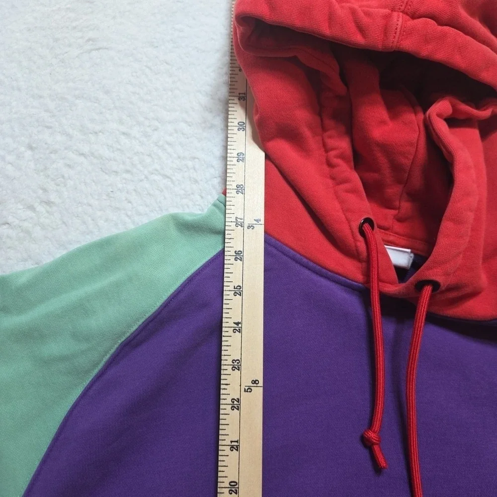 TEDDY FRESH Sweatshirt‎ Mens Large Hoodie Color Block Hooded Pockets Multicolor